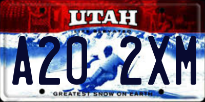 UT license plate A202XM