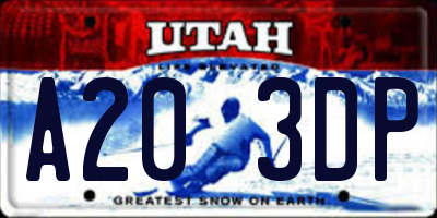 UT license plate A203DP