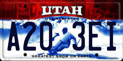 UT license plate A203EI