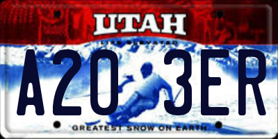 UT license plate A203ER