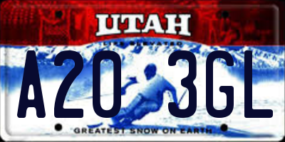 UT license plate A203GL