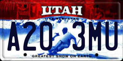 UT license plate A203MU