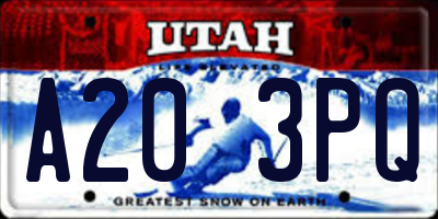 UT license plate A203PQ