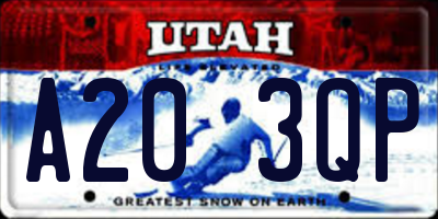 UT license plate A203QP