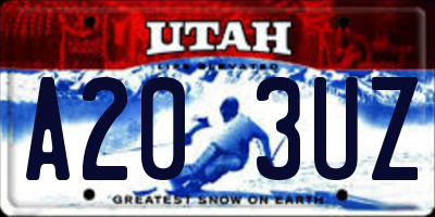 UT license plate A203UZ