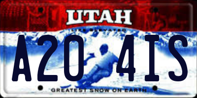 UT license plate A204IS
