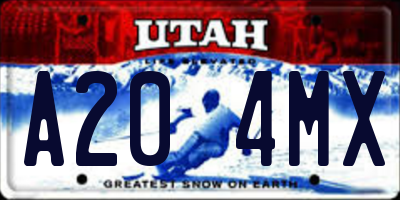 UT license plate A204MX