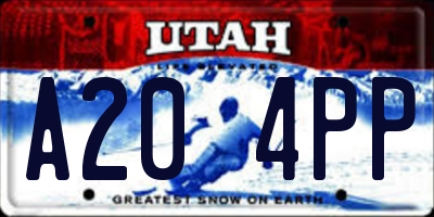 UT license plate A204PP
