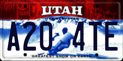 UT license plate A204TE