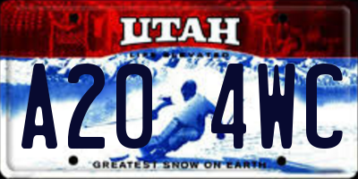 UT license plate A204WC