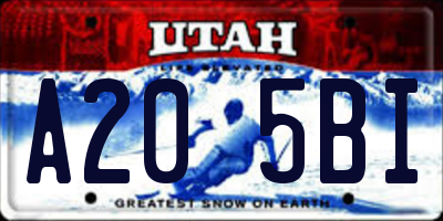 UT license plate A205BI