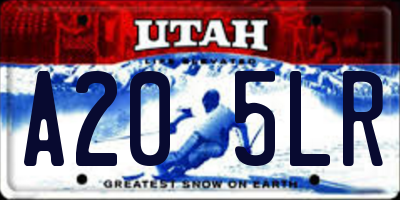 UT license plate A205LR