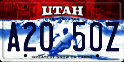 UT license plate A205OZ