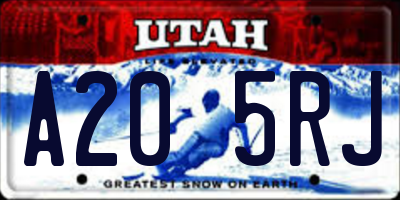 UT license plate A205RJ