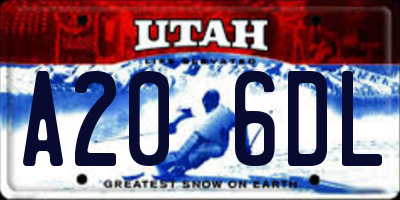 UT license plate A206DL