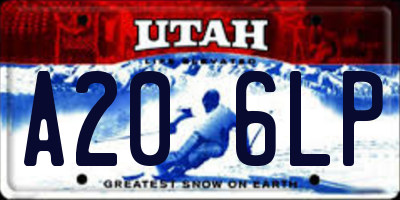 UT license plate A206LP