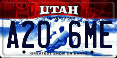 UT license plate A206ME
