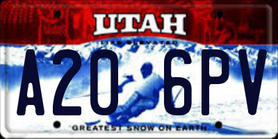 UT license plate A206PV