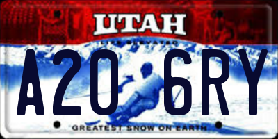 UT license plate A206RY