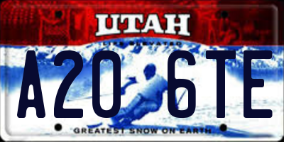 UT license plate A206TE