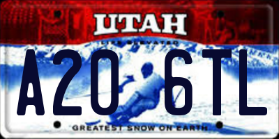 UT license plate A206TL