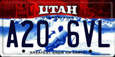 UT license plate A206VL