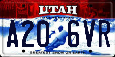 UT license plate A206VR