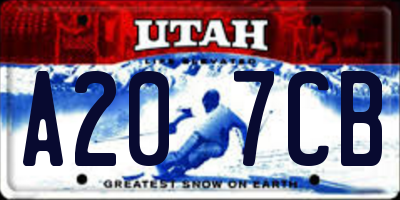 UT license plate A207CB