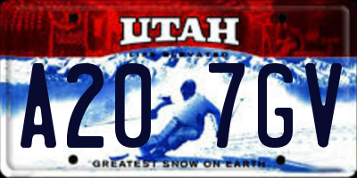 UT license plate A207GV