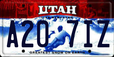 UT license plate A207IZ