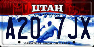 UT license plate A207JX