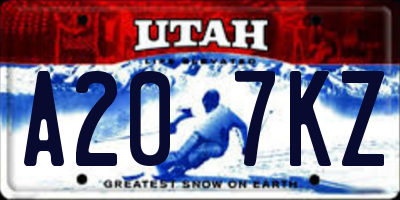UT license plate A207KZ