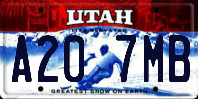 UT license plate A207MB