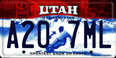 UT license plate A207ML