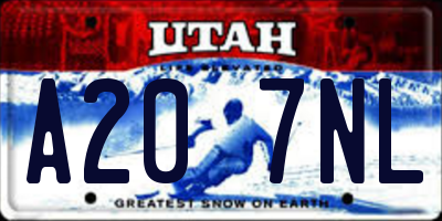 UT license plate A207NL