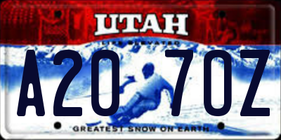 UT license plate A207OZ
