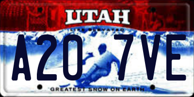 UT license plate A207VE