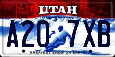 UT license plate A207XB