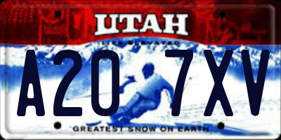 UT license plate A207XV