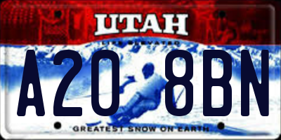 UT license plate A208BN