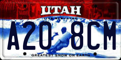 UT license plate A208CM