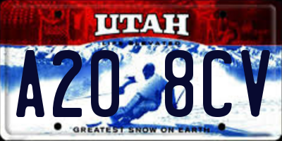 UT license plate A208CV