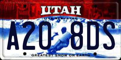 UT license plate A208DS