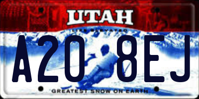 UT license plate A208EJ