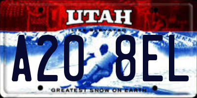 UT license plate A208EL