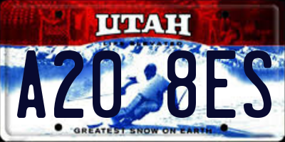 UT license plate A208ES