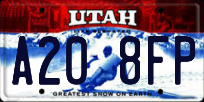 UT license plate A208FP