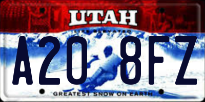 UT license plate A208FZ