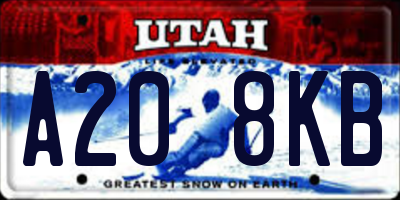 UT license plate A208KB