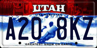 UT license plate A208KZ